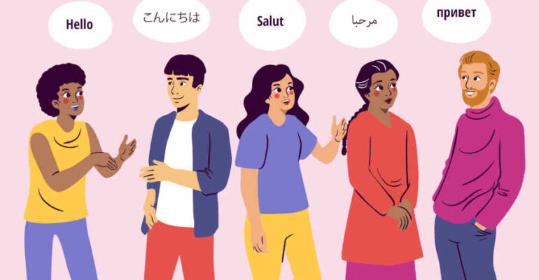 Lic en idiomas - Personas hablando idiomas diferentes